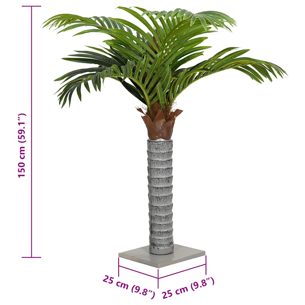 vidaXL Palmier artificial 12 frunze 150 cm verde vidaXL Palmier artificial 12 frunze 150 cm verde
