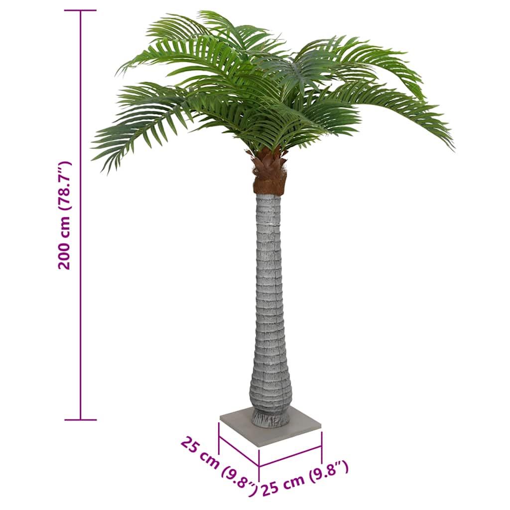 vidaXL Palmier artificial 15 frunze 200 cm verde vidaXL Palmier artificial 15 frunze 200 cm verde
