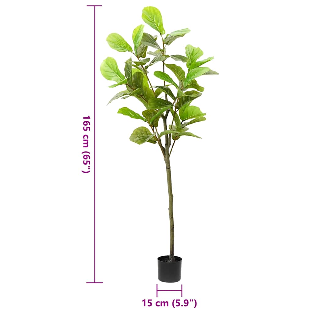 vidaXL Ficus artificial 48 de frunze 165 cm verde