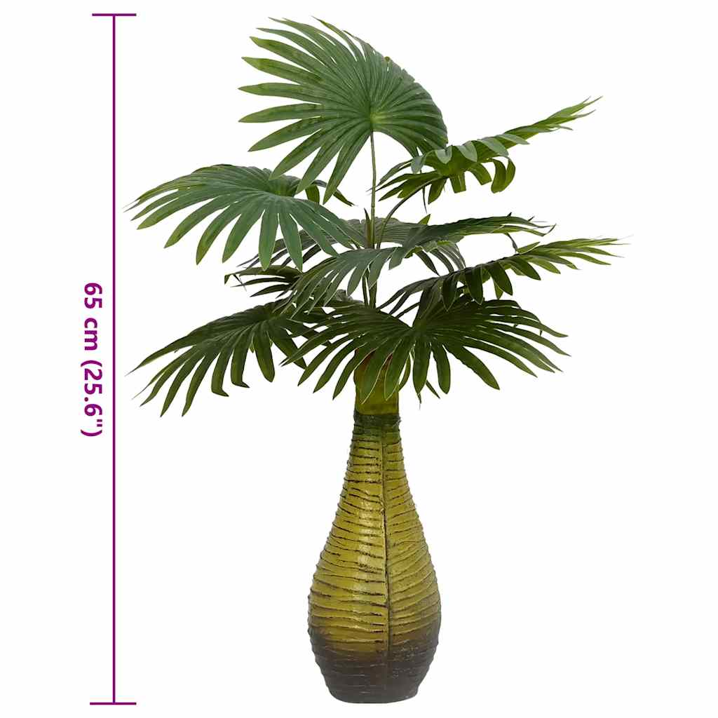 vidaXL Plantă artificială de palmier 9 frunze 65 cm verde vidaXL Plantă artificială de palmier 9 frunze 65 cm verde