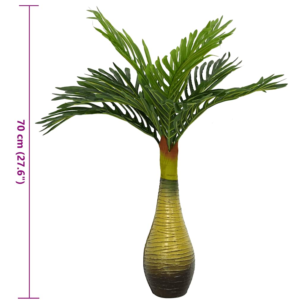 vidaXL Plantă artificială de palmier 9 frunze 70 cm verde vidaXL Plantă artificială de palmier 9 frunze 70 cm verde