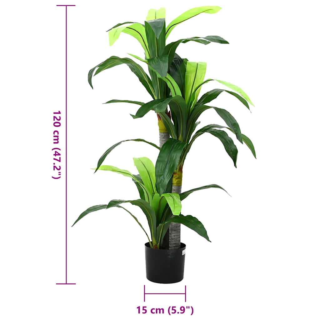 vidaXL Copac artificial Dracaena 36 de frunze 120 cm verde vidaXL Copac artificial Dracaena 36 de frunze 120 cm verde