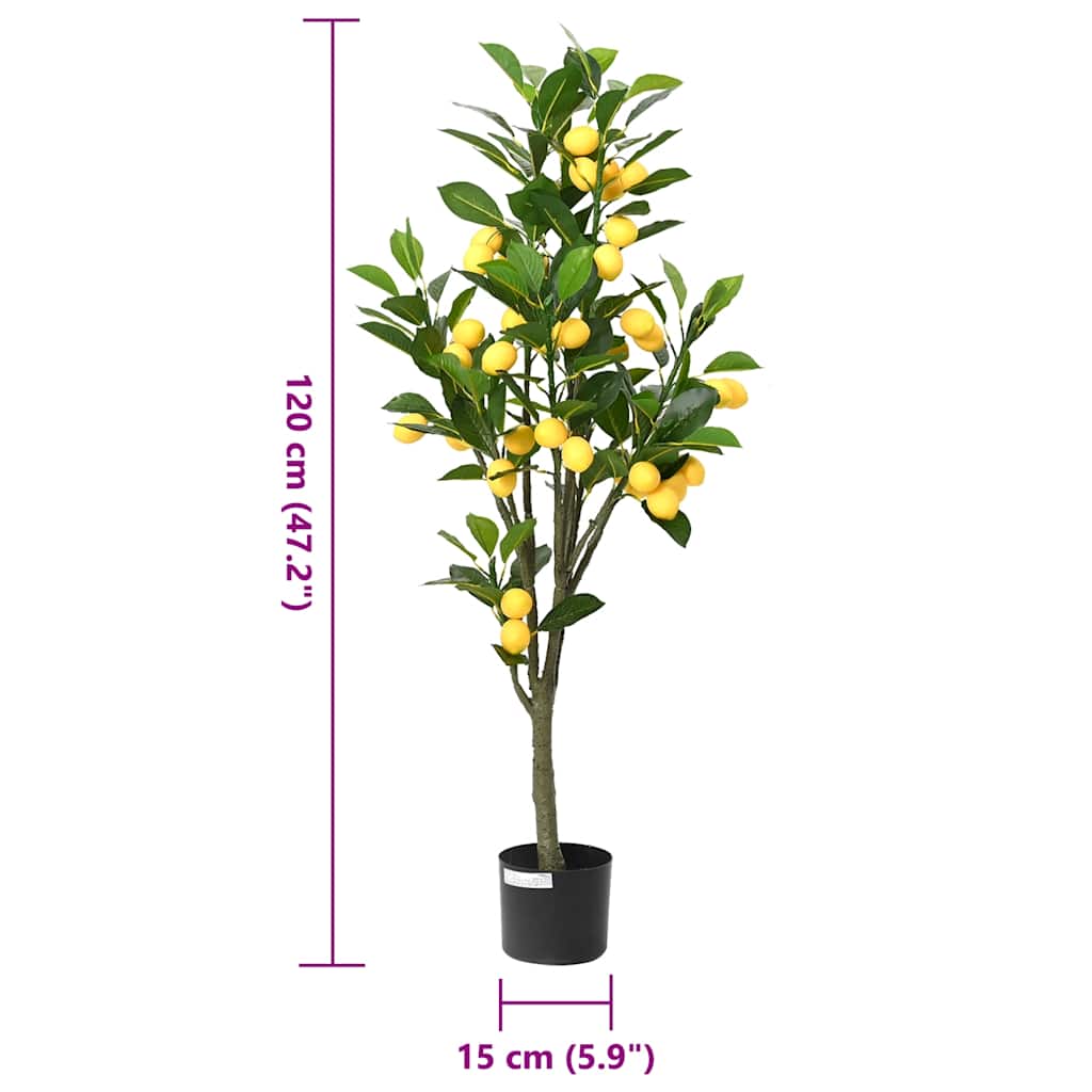 vidaXL Lămâi artificial 136 frunze 120 cm verde vidaXL Lămâi artificial 136 frunze 120 cm verde