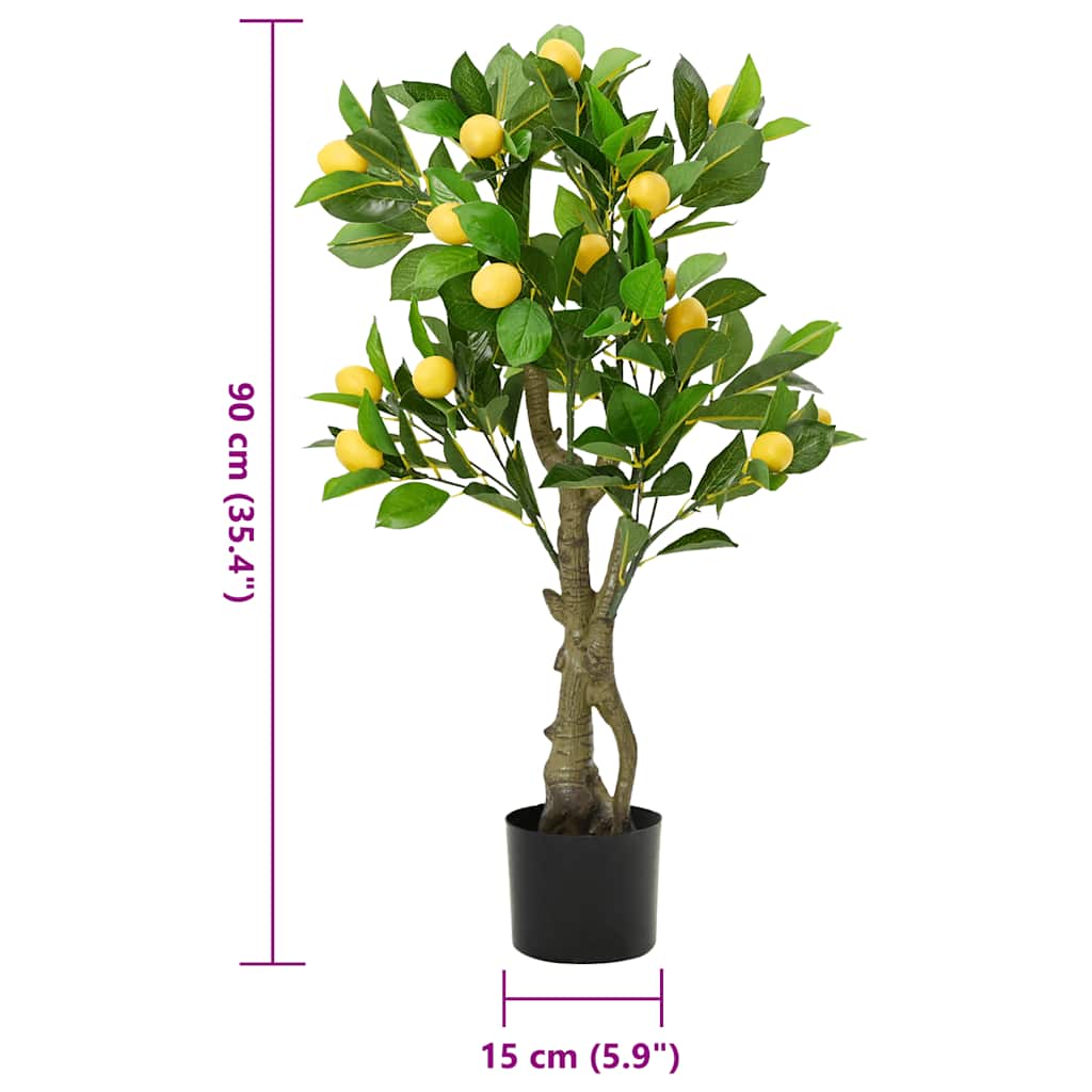 vidaXL Lămâi artificial 234 frunze 90 cm verde vidaXL Lămâi artificial 234 frunze 90 cm verde