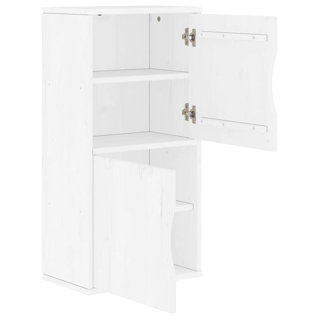 vidaXL Dulap lateral „ODDA” alb 40x24x79 cm, lemn masiv de pin vidaXL Dulap lateral „ODDA” alb 40x24x79 cm, lemn masiv de pin