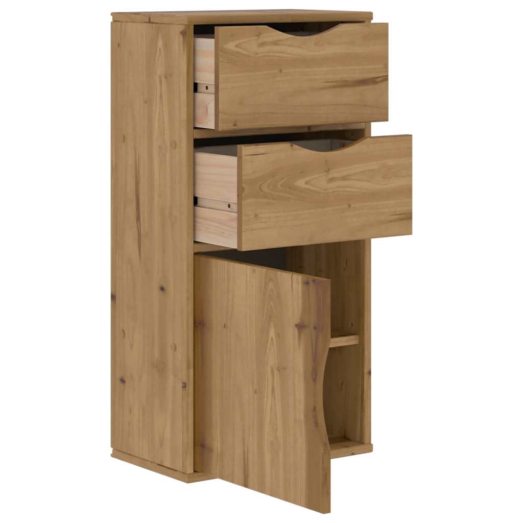 vidaXL Dulap lateral cu sertare „ODDA” 40x24x79 cm lemn masiv de pin