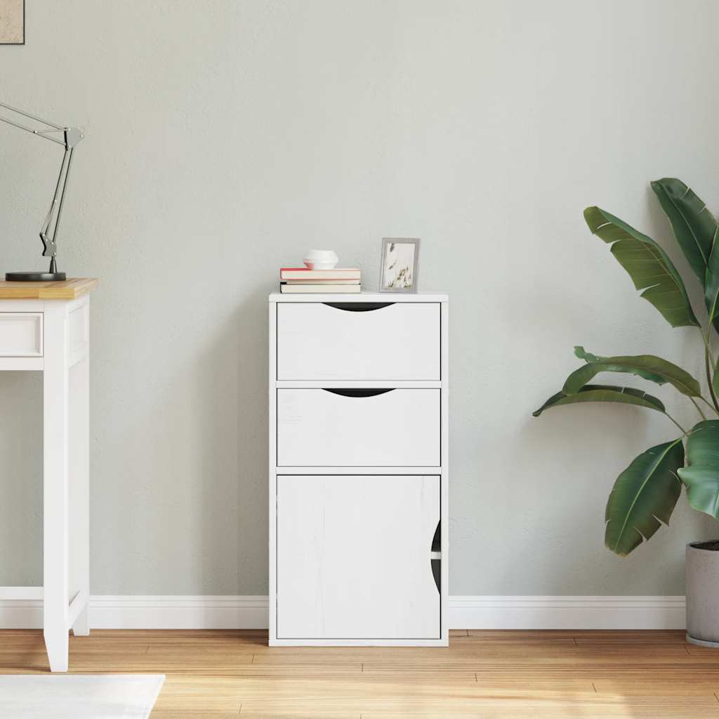 vidaXL Dulap lateral cu sertare ODDA alb 40x24x79 cm lemn masiv de pin vidaXL Dulap lateral cu sertare ODDA alb 40x24x79 cm lemn masiv de pin