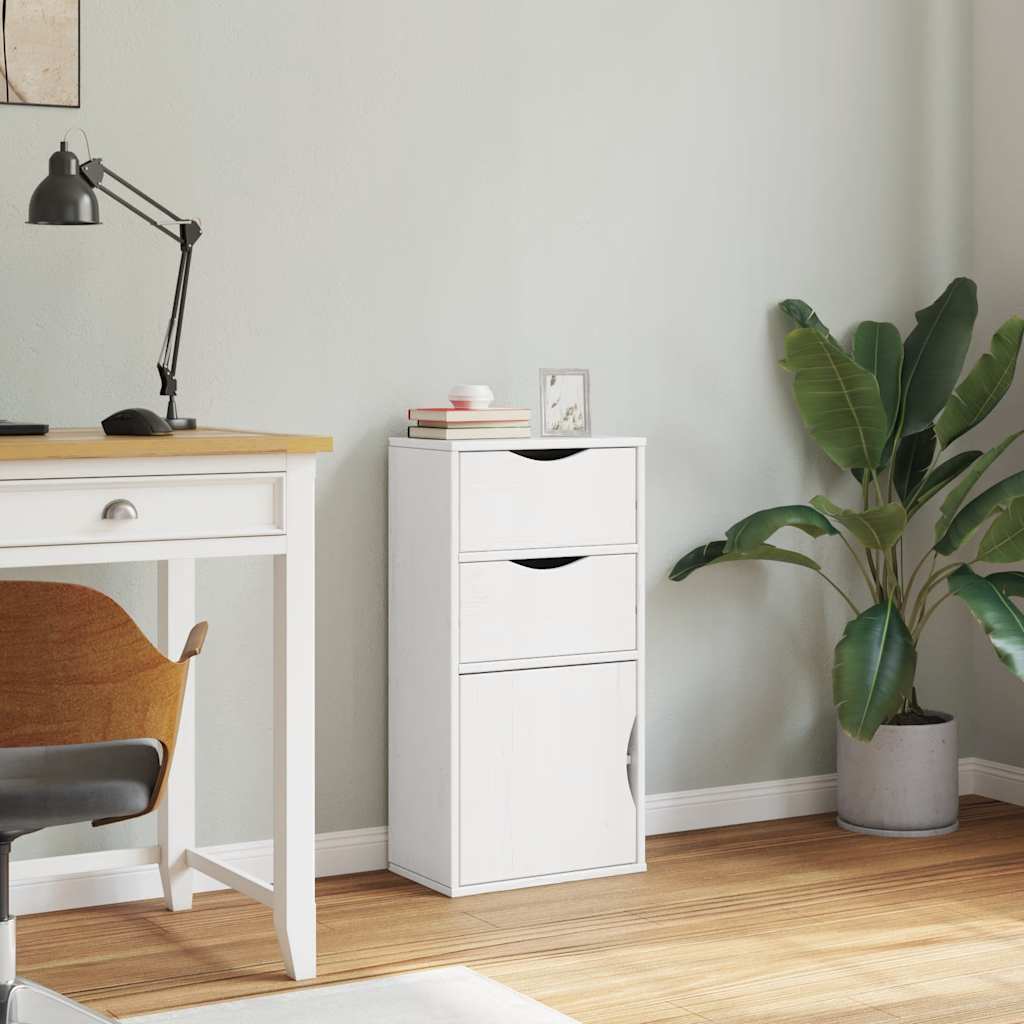 vidaXL Dulap lateral cu sertare ODDA alb 40x24x79 cm lemn masiv de pin vidaXL Dulap lateral cu sertare ODDA alb 40x24x79 cm lemn masiv de pin