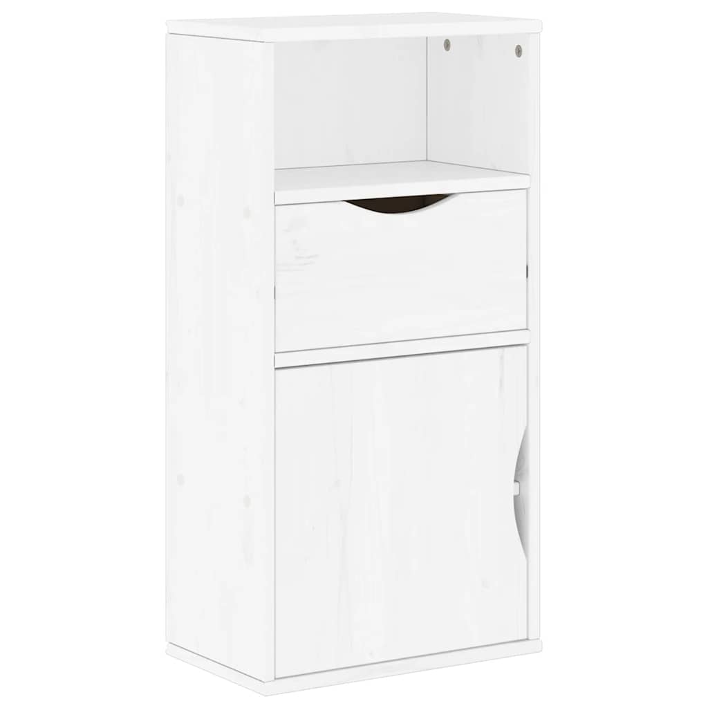 vidaXL Dulap lateral cu sertar „ODDA” alb 40x24x79cm lemn masiv de pin vidaXL Dulap lateral cu sertar „ODDA” alb 40x24x79cm lemn masiv de pin