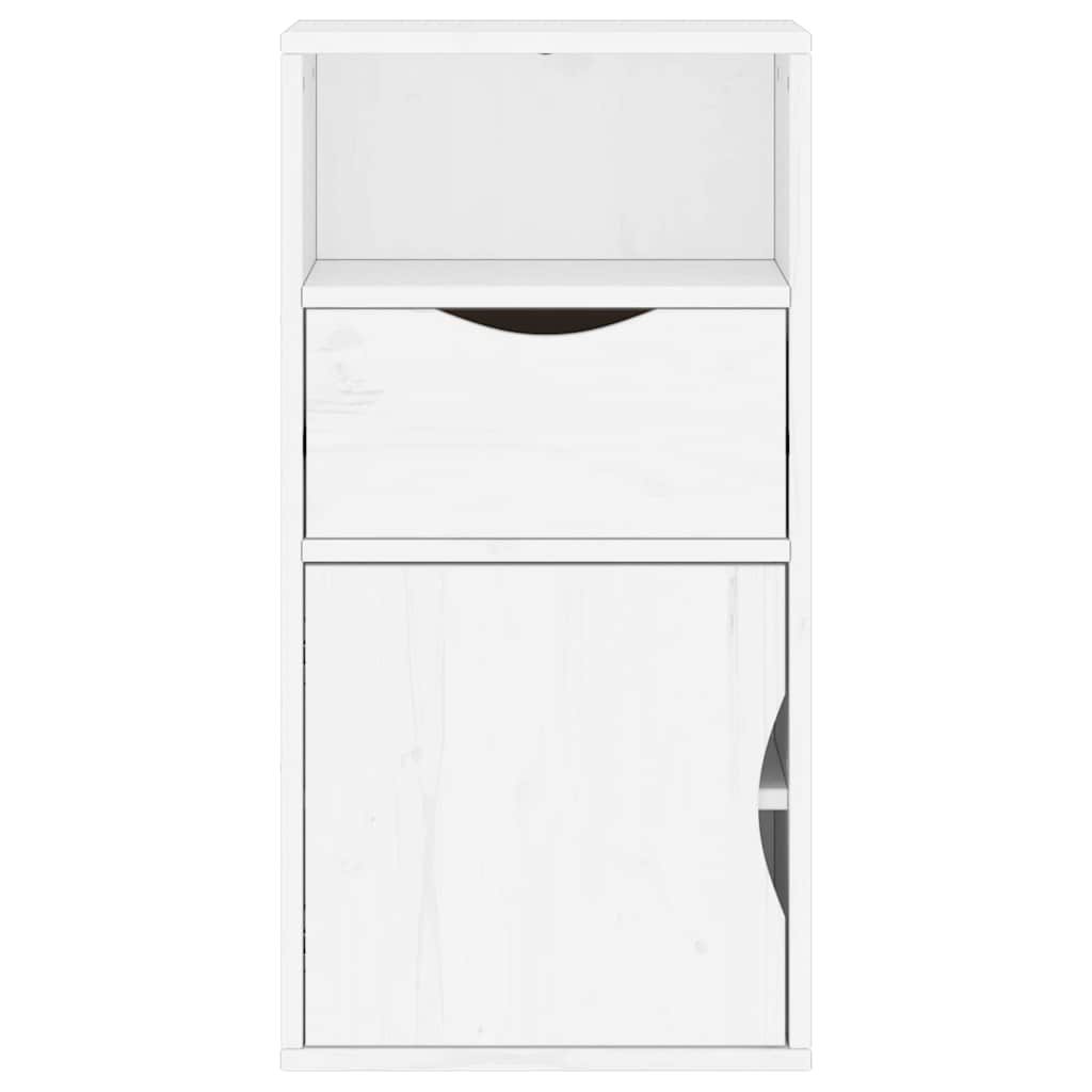vidaXL Dulap lateral cu sertar „ODDA” alb 40x24x79cm lemn masiv de pin vidaXL Dulap lateral cu sertar „ODDA” alb 40x24x79cm lemn masiv de pin