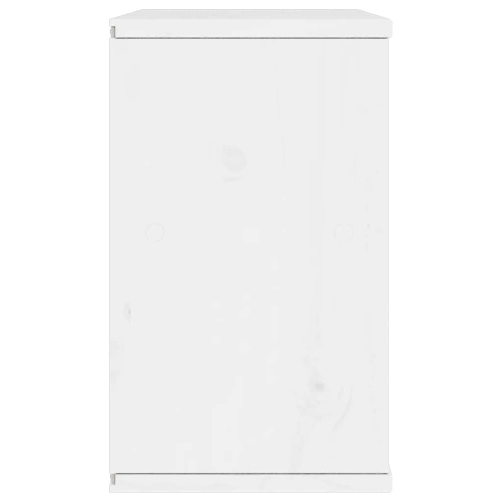 vidaXL Dulap TV „ODDA” alb 79x24x40 cm din lemn masiv de pin