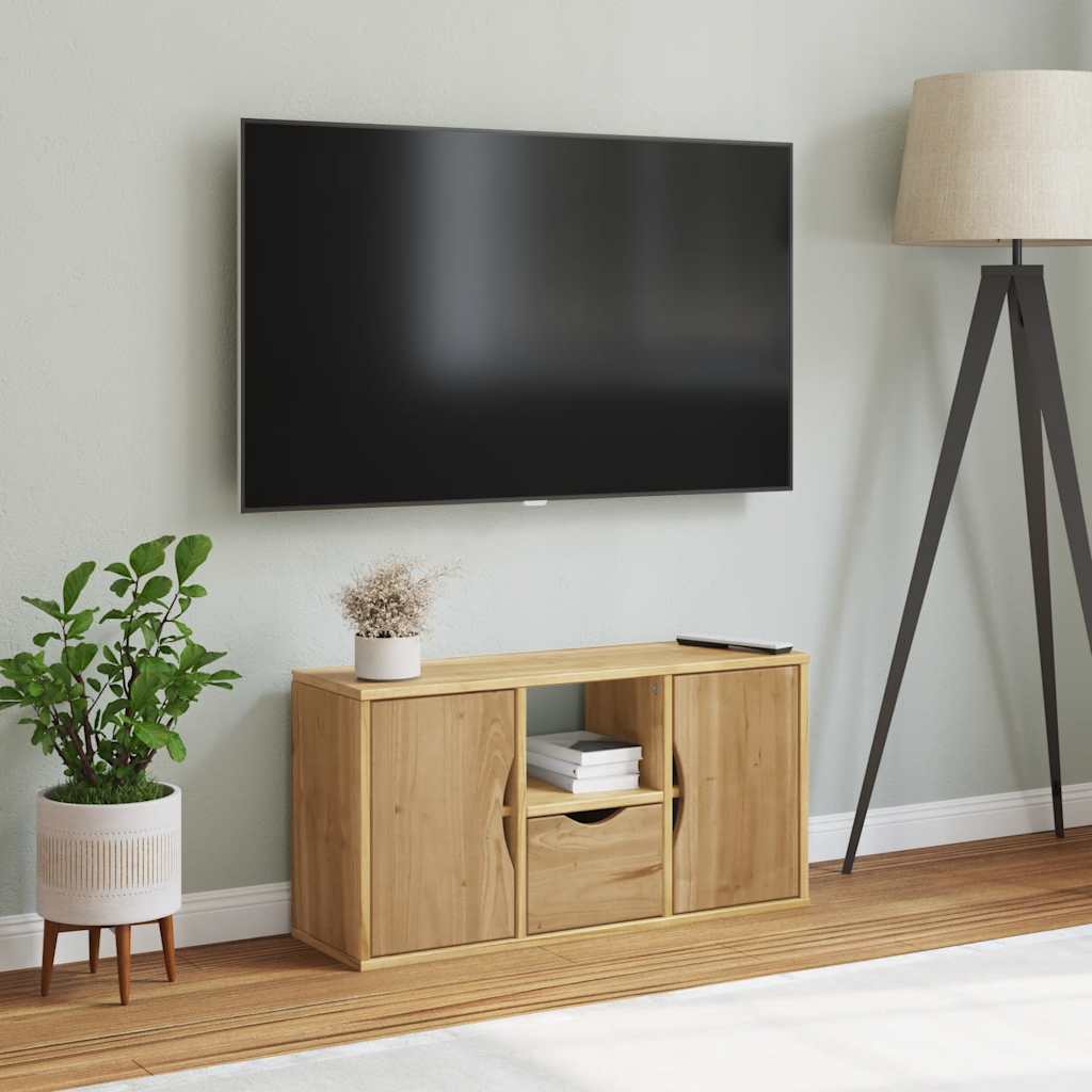 vidaXL Dulap TV cu sertar „ODDA” 79x24x40 cm lemn masiv de pin vidaXL Dulap TV cu sertar „ODDA” 79x24x40 cm lemn masiv de pin