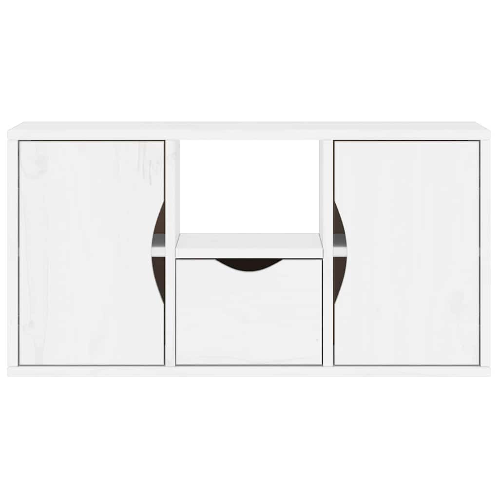vidaXL Dulap TV cu sertar „ODDA” alb 79x24x40 cm lemn masiv de pin vidaXL Dulap TV cu sertar „ODDA” alb 79x24x40 cm lemn masiv de pin