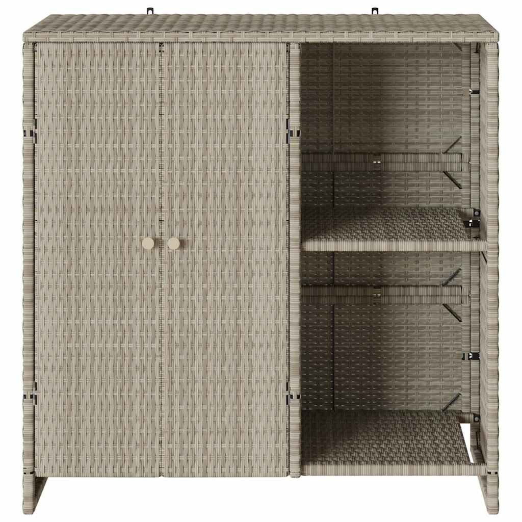 vidaXL Dulap de depozitare Gri deschis 100 x 36 x 102cm Ratan vidaXL Dulap de depozitare Gri deschis 100 x 36 x 102cm Ratan