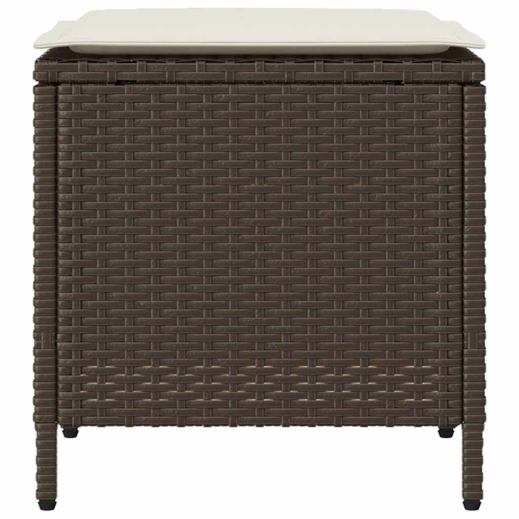 vidaXL Set canapele de grădină, 4 piese, cu perne, maro poliratan maro vidaXL Set canapele de grădină, 4 piese, cu perne, maro poliratan maro