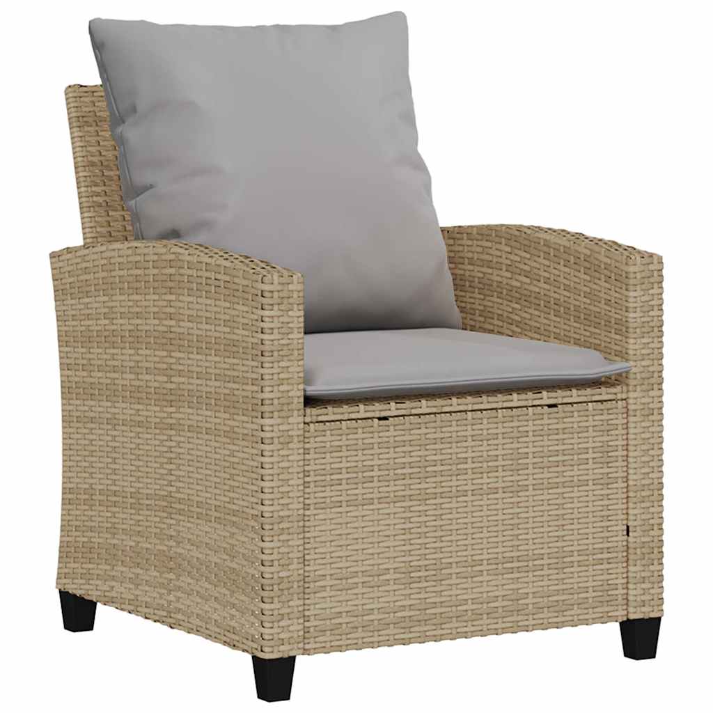 vidaXL Set canapele de grădină, 4 piese, cu perne, bej, poliratan vidaXL Set canapele de grădină, 4 piese, cu perne, bej, poliratan