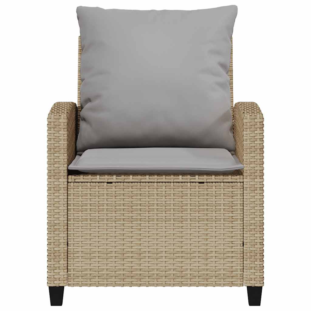 vidaXL Set canapele de grădină, 4 piese, cu perne, bej, poliratan vidaXL Set canapele de grădină, 4 piese, cu perne, bej, poliratan