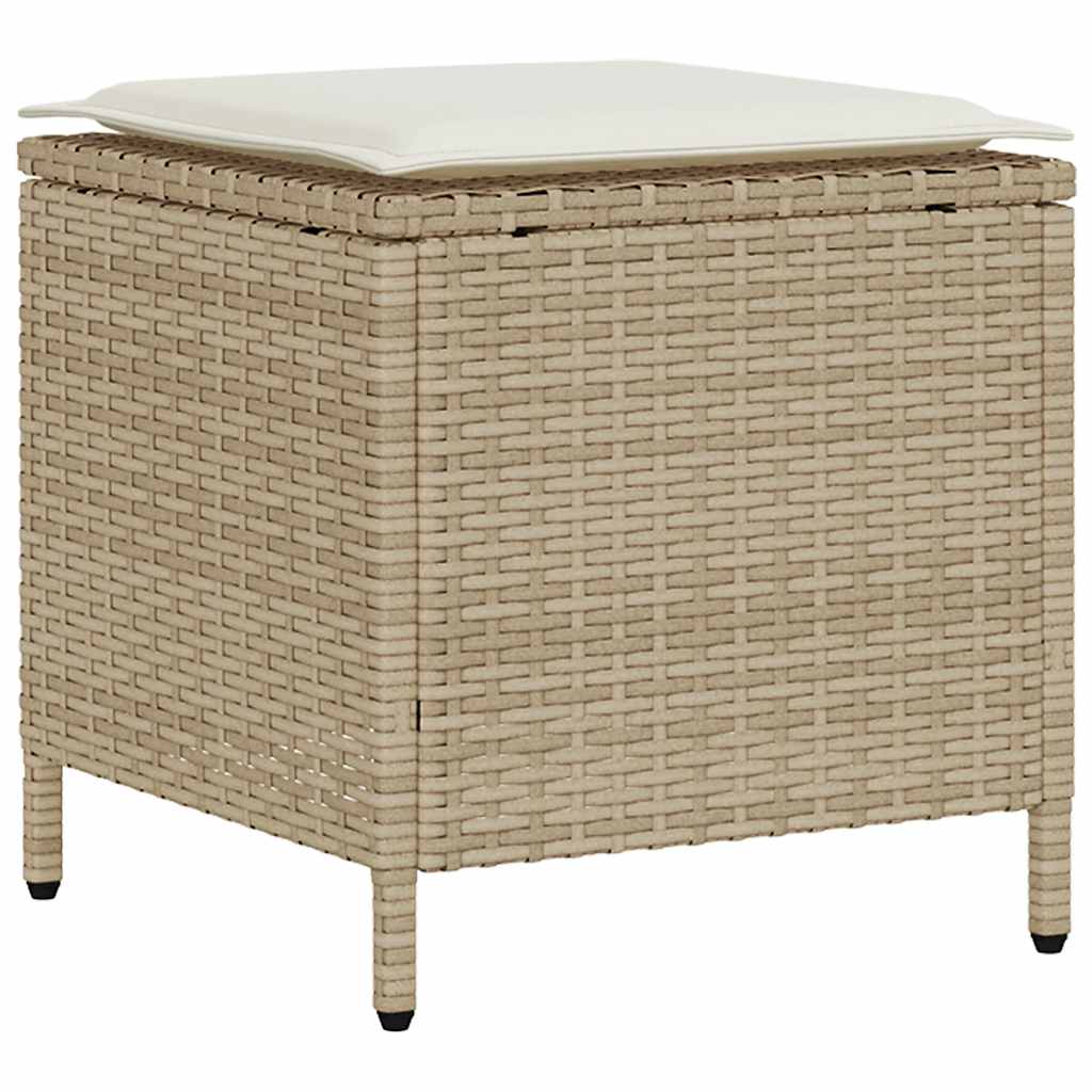 vidaXL Set canapele de grădină, 4 piese, cu perne, bej, poliratan vidaXL Set canapele de grădină, 4 piese, cu perne, bej, poliratan