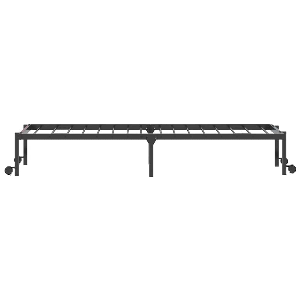 vidaXL Cadru de pat fără saltea Pliabil Negru 90x190 cm Oțel vidaXL Cadru de pat fără saltea Pliabil Negru 90x190 cm Oțel