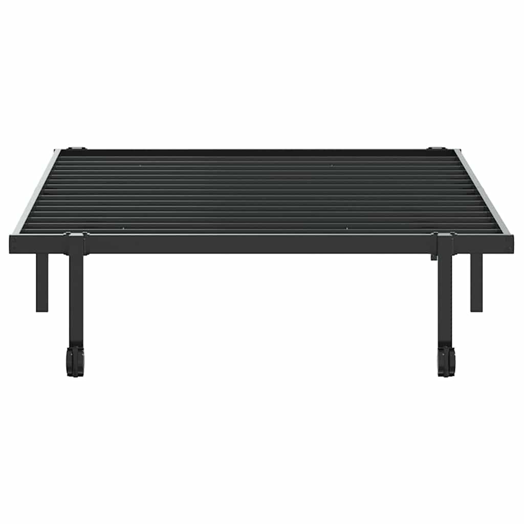 vidaXL Cadru de pat fără saltea pliabil negru 107x203 cm oțel vidaXL Cadru de pat fără saltea pliabil negru 107x203 cm oțel