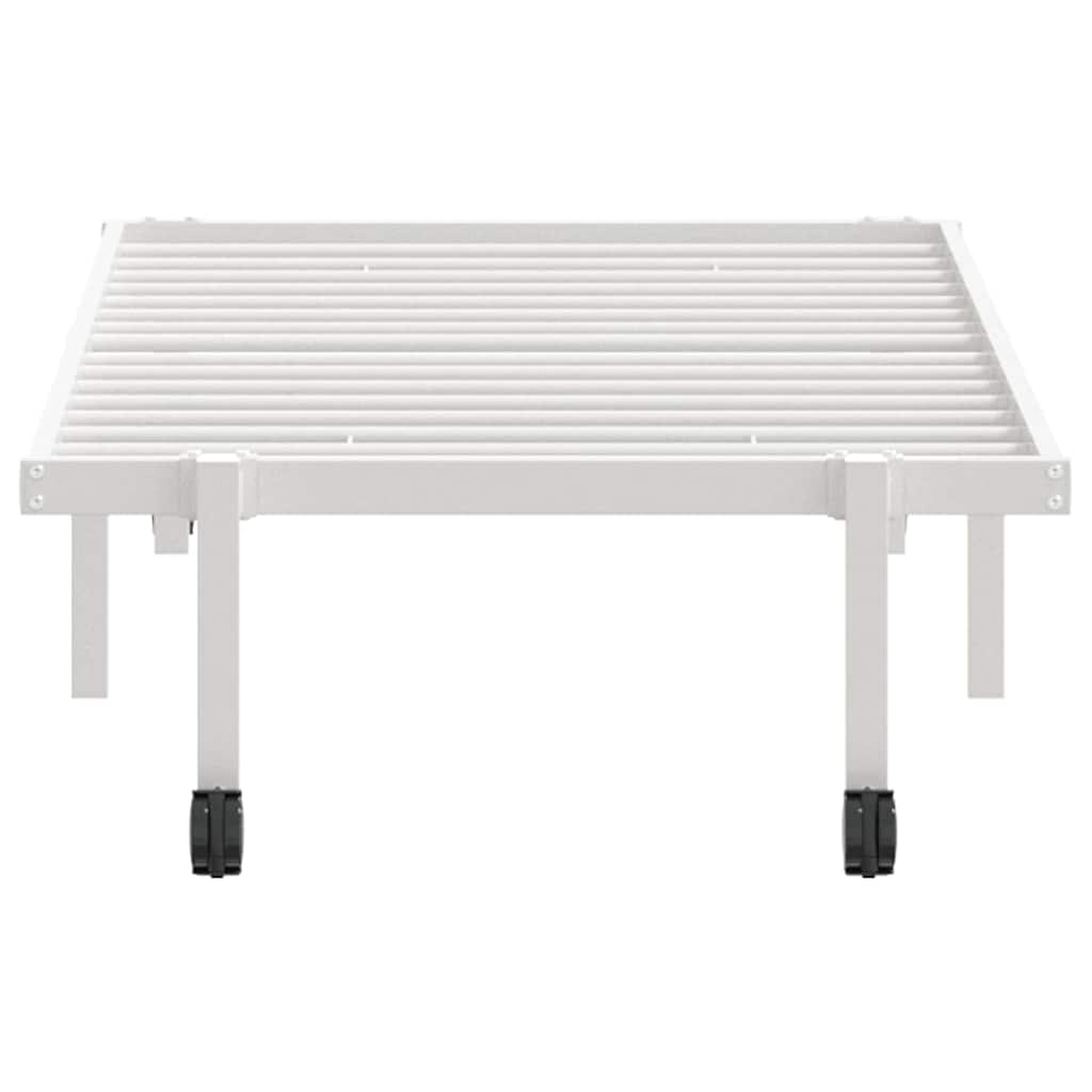 vidaXL Cadru de pat fără saltea pliabil alb 80x200 cm oțel