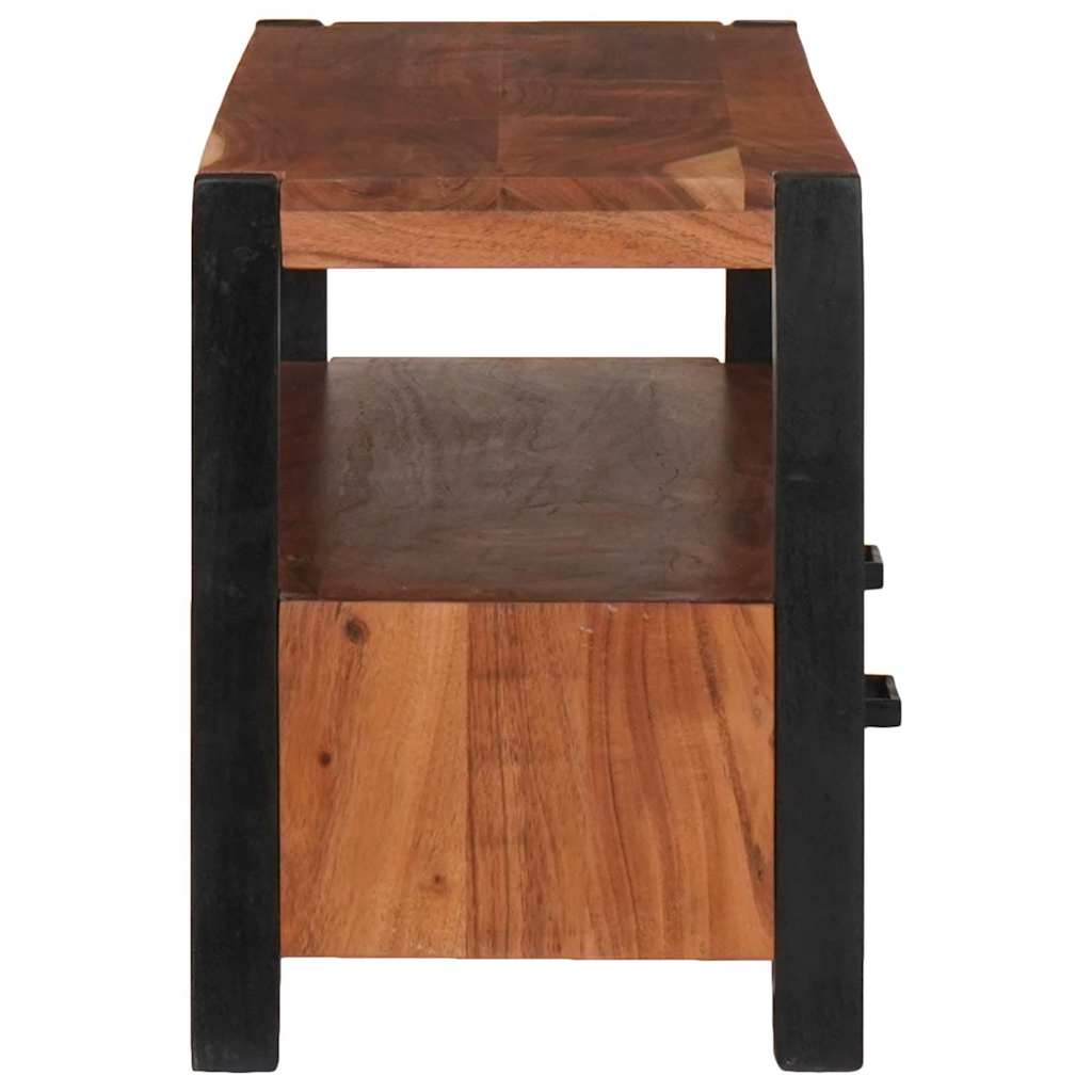 vidaXL Dulap pentru stocare media cu sertar Maro lemn masiv de acacia