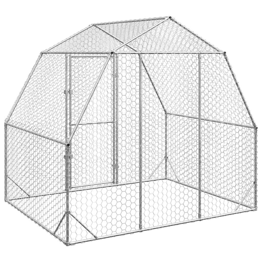 vidaXL Pui de găină 2,5x2x2,25 m Oțel galvanizat vidaXL Pui de găină 2,5x2x2,25 m Oțel galvanizat