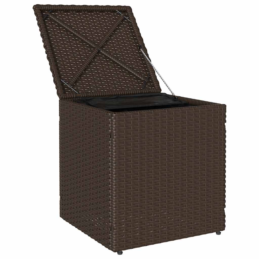 vidaXL Scaune de grădină cu perne 2 buc Maro 40x40x43 cm Poly Ratan vidaXL Scaune de grădină cu perne 2 buc Maro 40x40x43 cm Poly Ratan