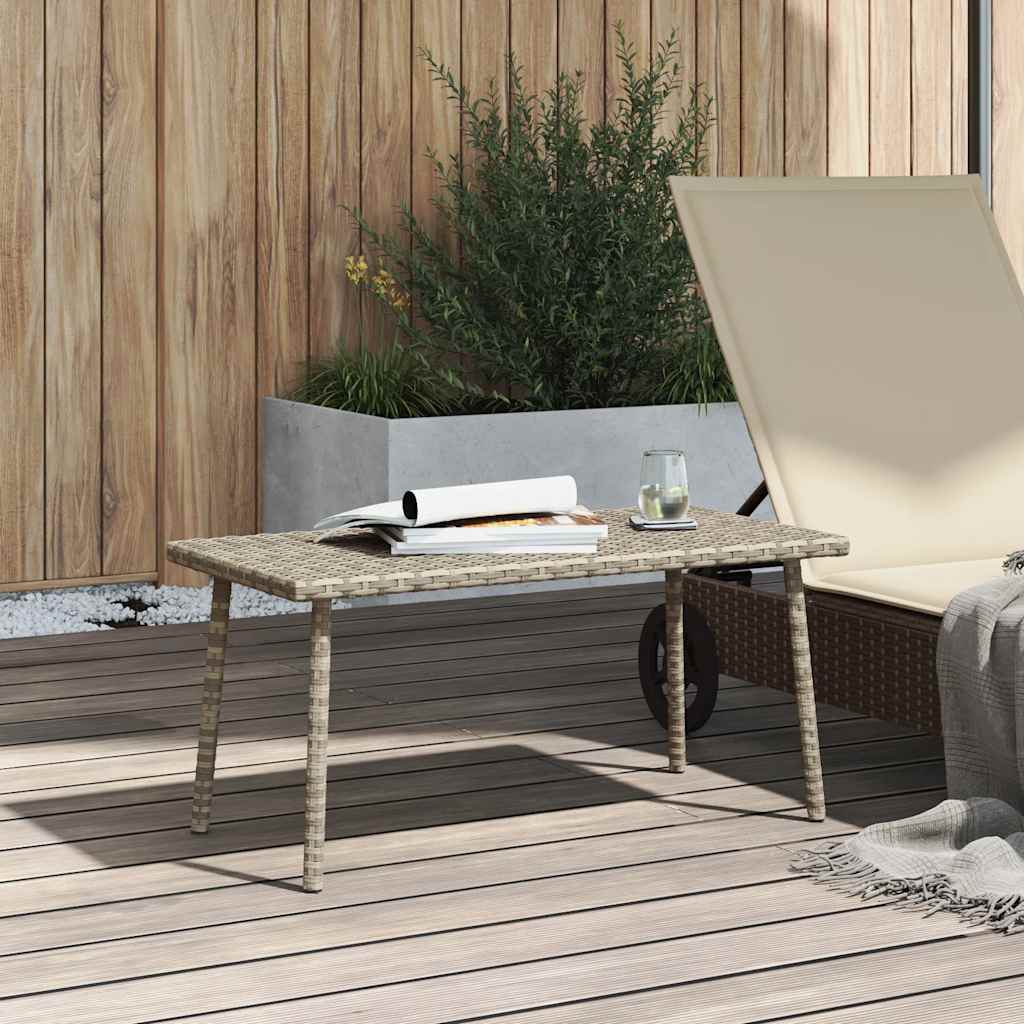 vidaXL Masuta de cafea gradina dreptunghiulara gri deschis polirattan vidaXL Masuta de cafea gradina dreptunghiulara gri deschis polirattan