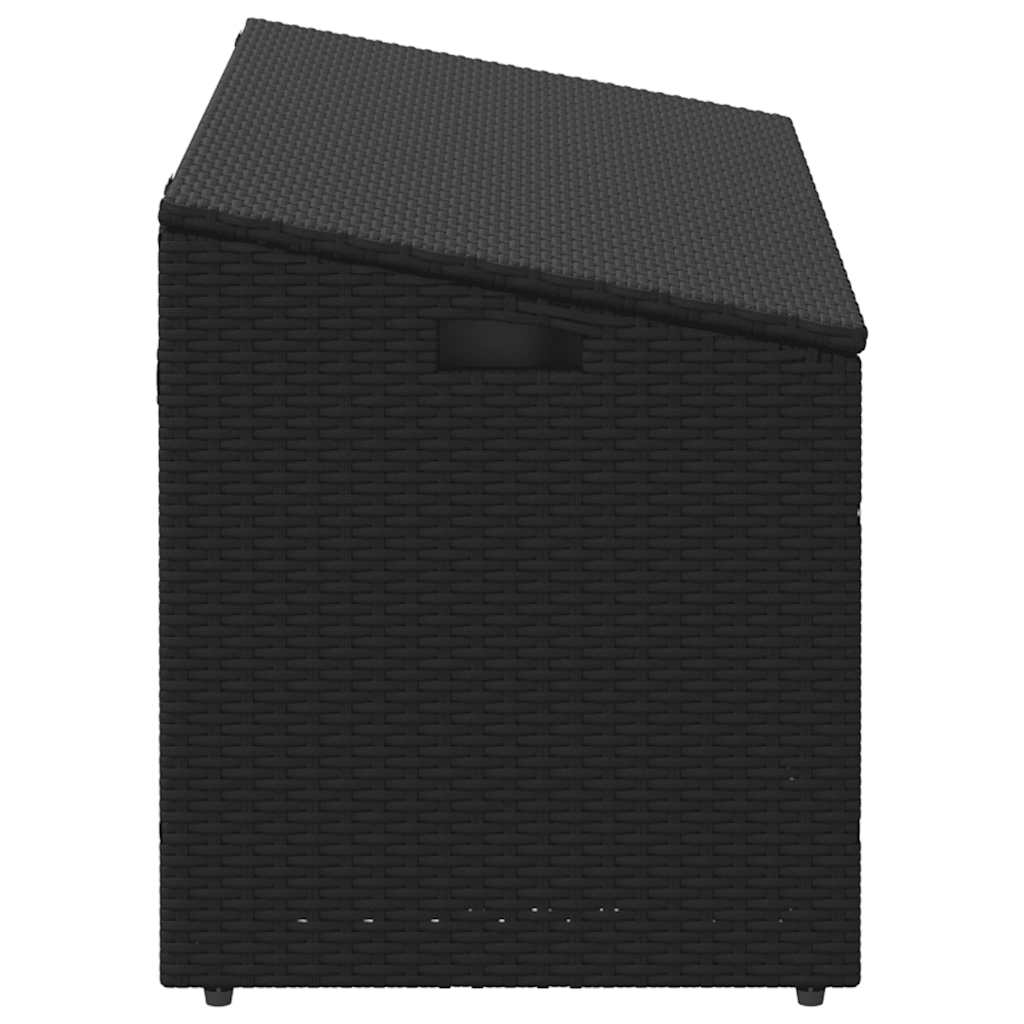 vidaXL Ladă de depozitare de grădină, negru, 110x50x58 cm, poliratan vidaXL Ladă de depozitare de grădină, negru, 110x50x58 cm, poliratan