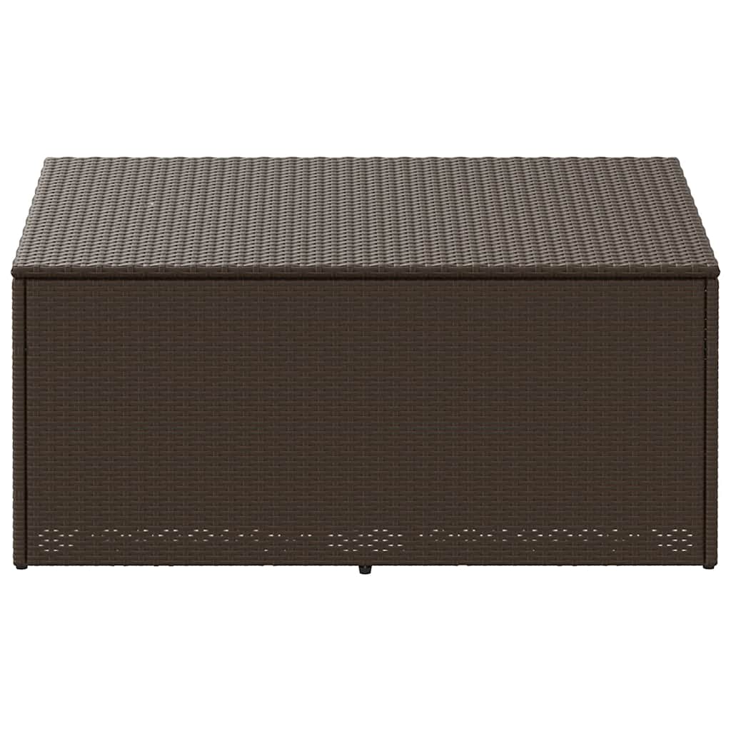 vidaXL Cutie de depozitare de grădină maro 110x50x58 cm polirattan