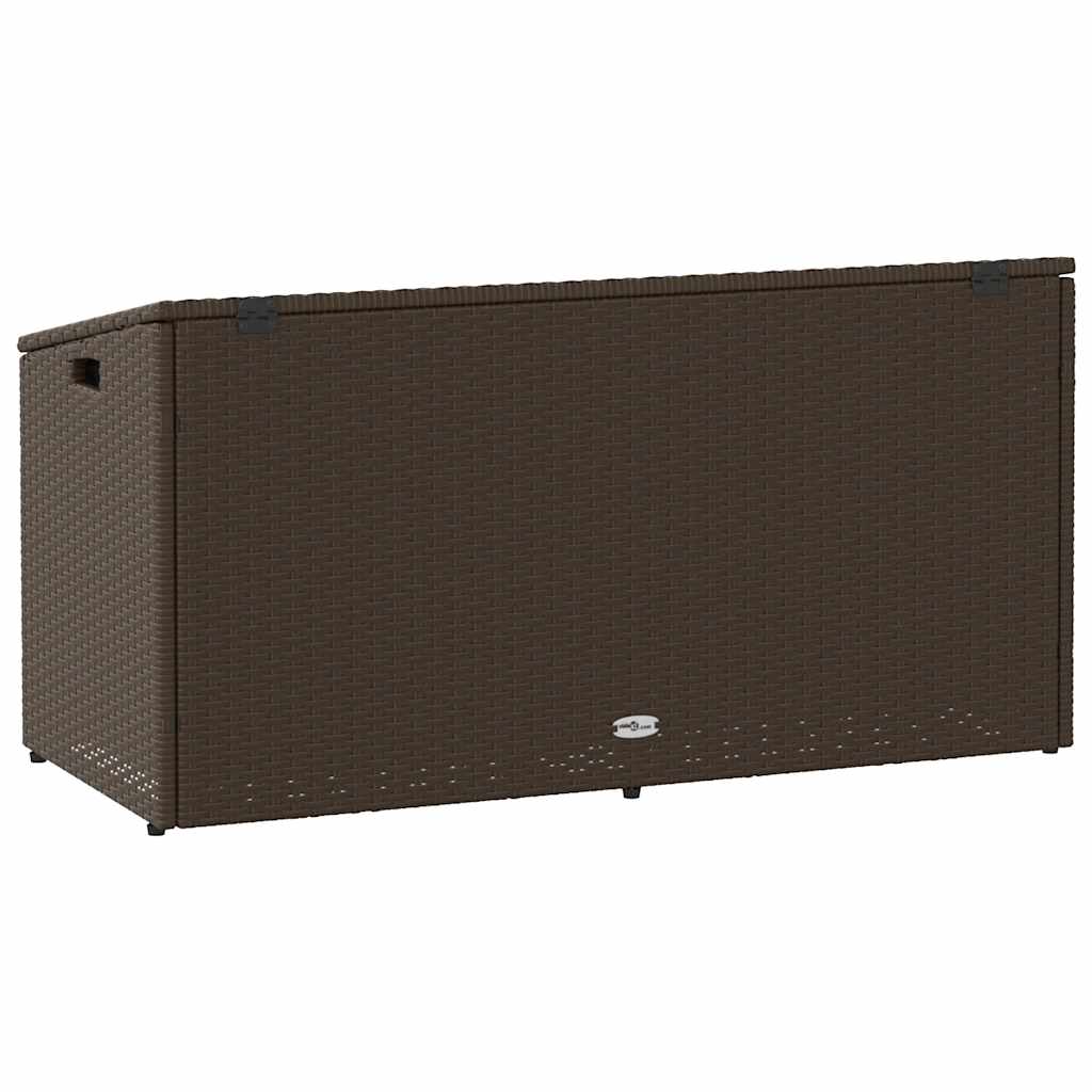 vidaXL Cutie de depozitare de grădină maro 110x50x58 cm polirattan