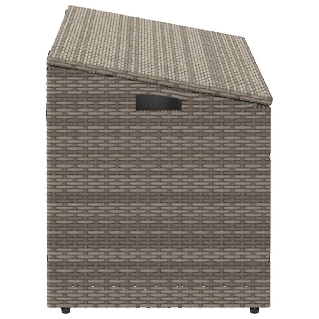 vidaXL Cutie de depozitare de grădină gri 110x50x58 cm polirattan vidaXL Cutie de depozitare de grădină gri 110x50x58 cm polirattan