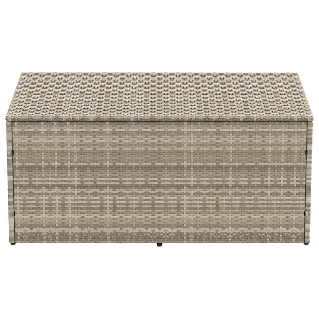 vidaXL Cutie de depozitare grădină gri deschis 110x50x58 cm polirattan