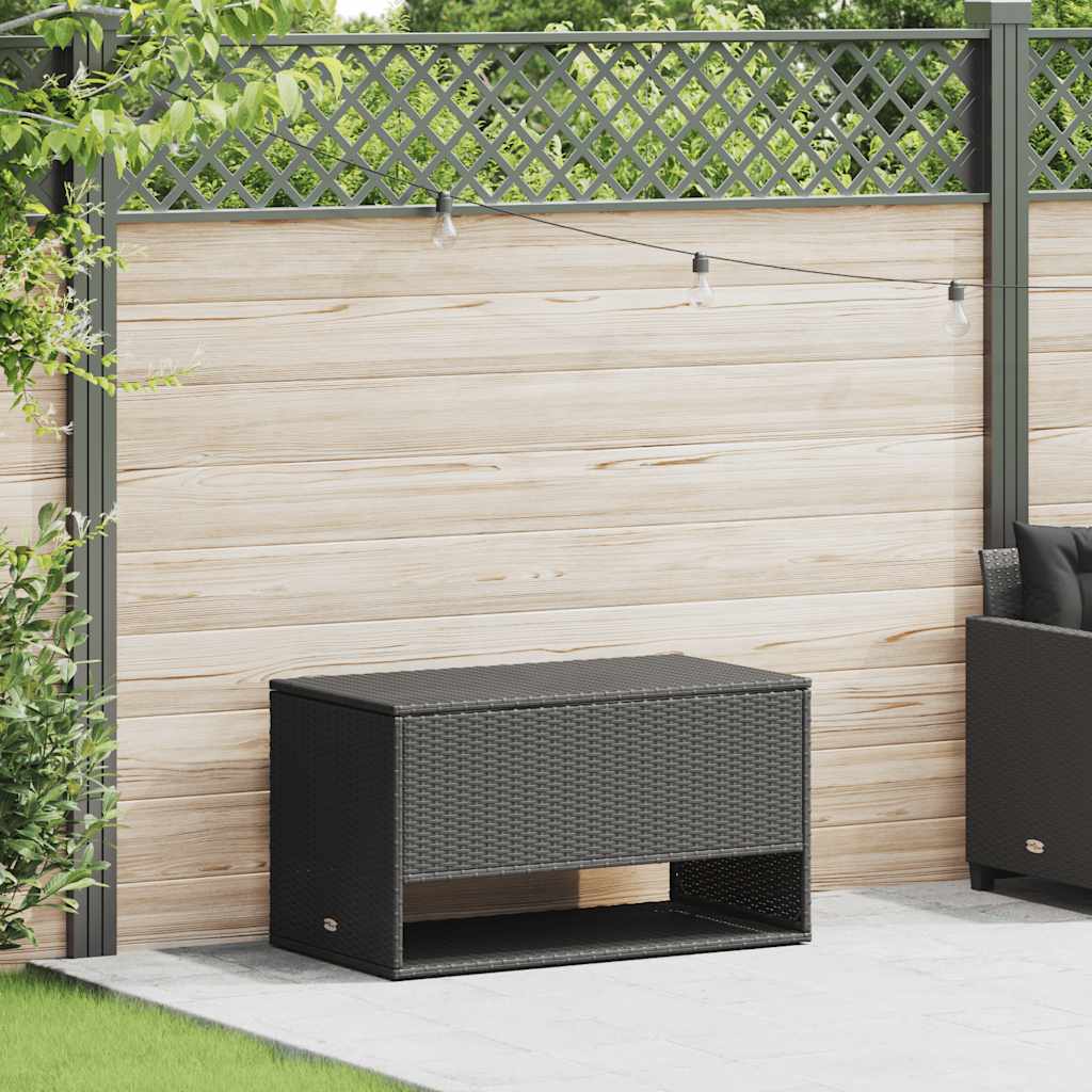 vidaXL Cutie de perne de exterior Negru 100x55x55,5 cm Poly Rattan vidaXL Cutie de perne de exterior Negru 100x55x55,5 cm Poly Rattan