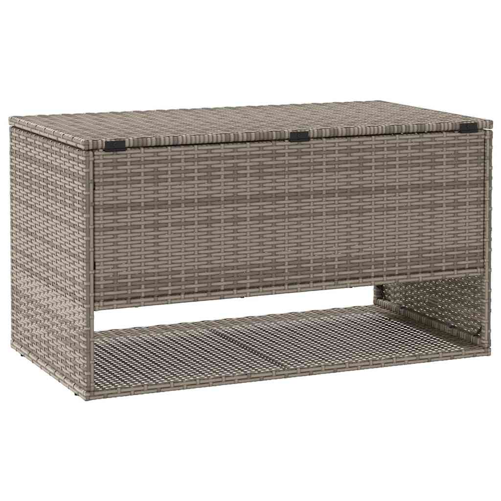 vidaXL Cutie de perne de exterior gri 100x55x55,5 cm Poly Rattan vidaXL Cutie de perne de exterior gri 100x55x55,5 cm Poly Rattan