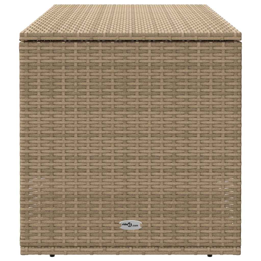 vidaXL Cutie de perne de exterior Bej 100x55x55,5 cm Poly Rattan vidaXL Cutie de perne de exterior Bej 100x55x55,5 cm Poly Rattan