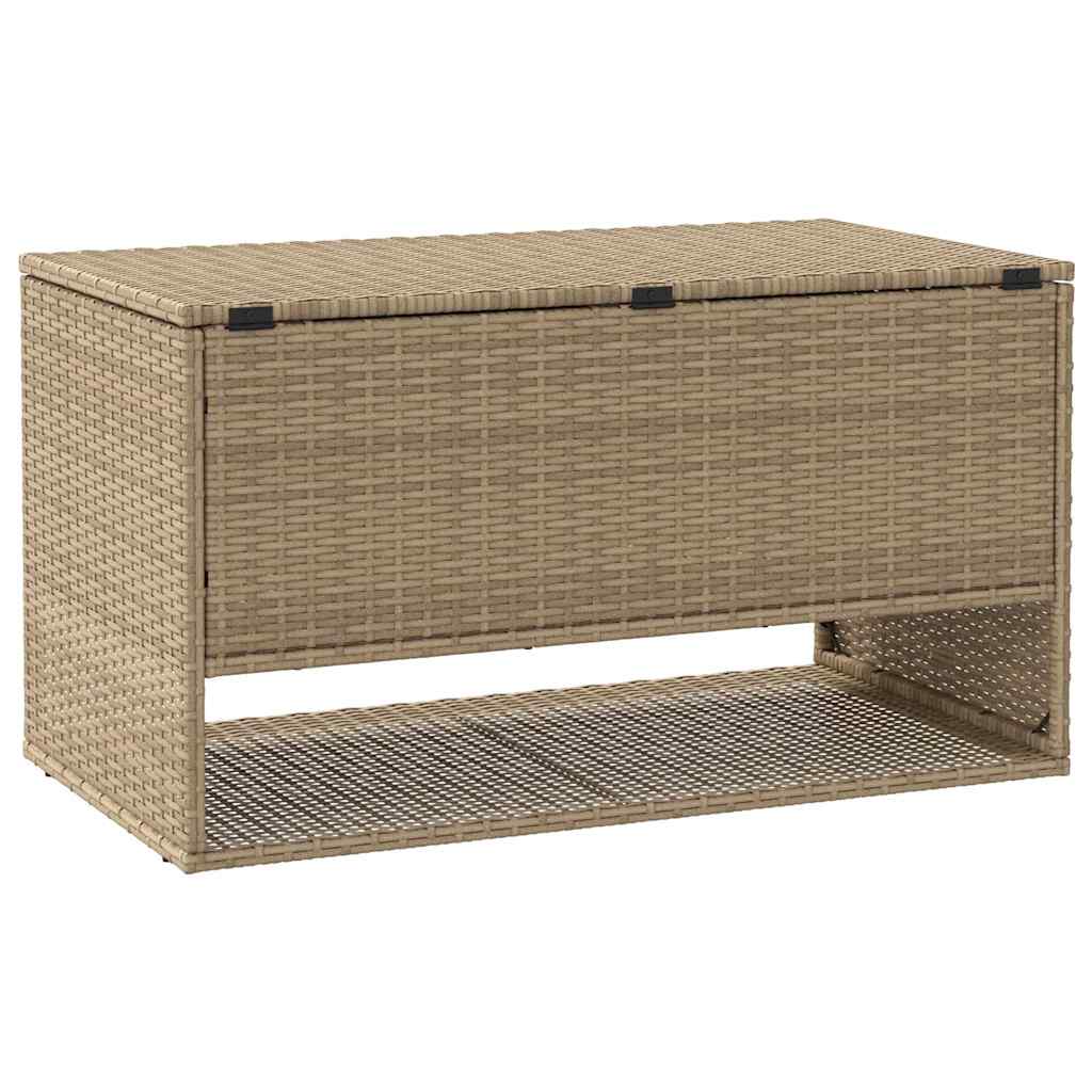 vidaXL Cutie de perne de exterior Bej 100x55x55,5 cm Poly Rattan vidaXL Cutie de perne de exterior Bej 100x55x55,5 cm Poly Rattan