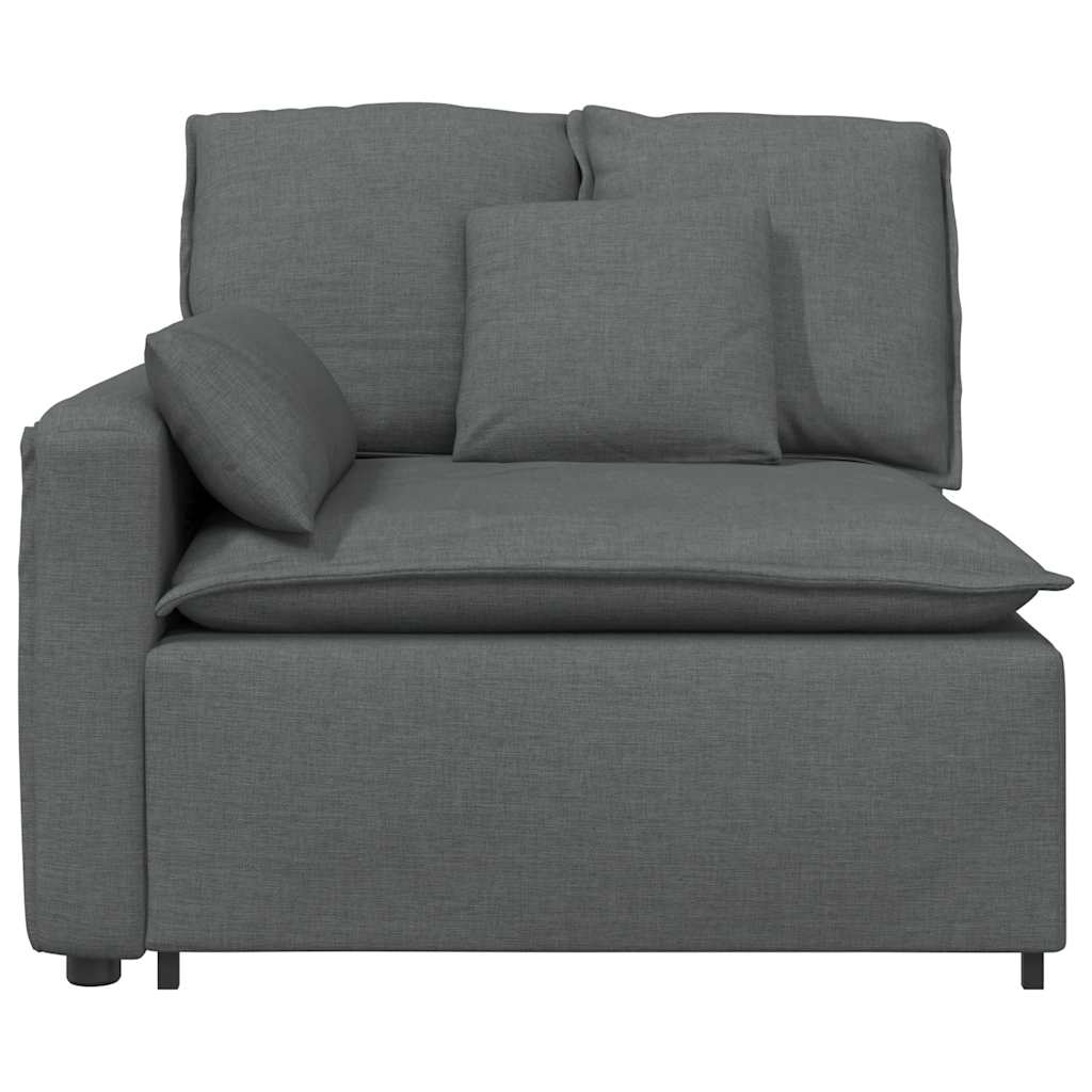 vidaXL Modul modular capăt pentru cotieră canapea cu perne gri închis