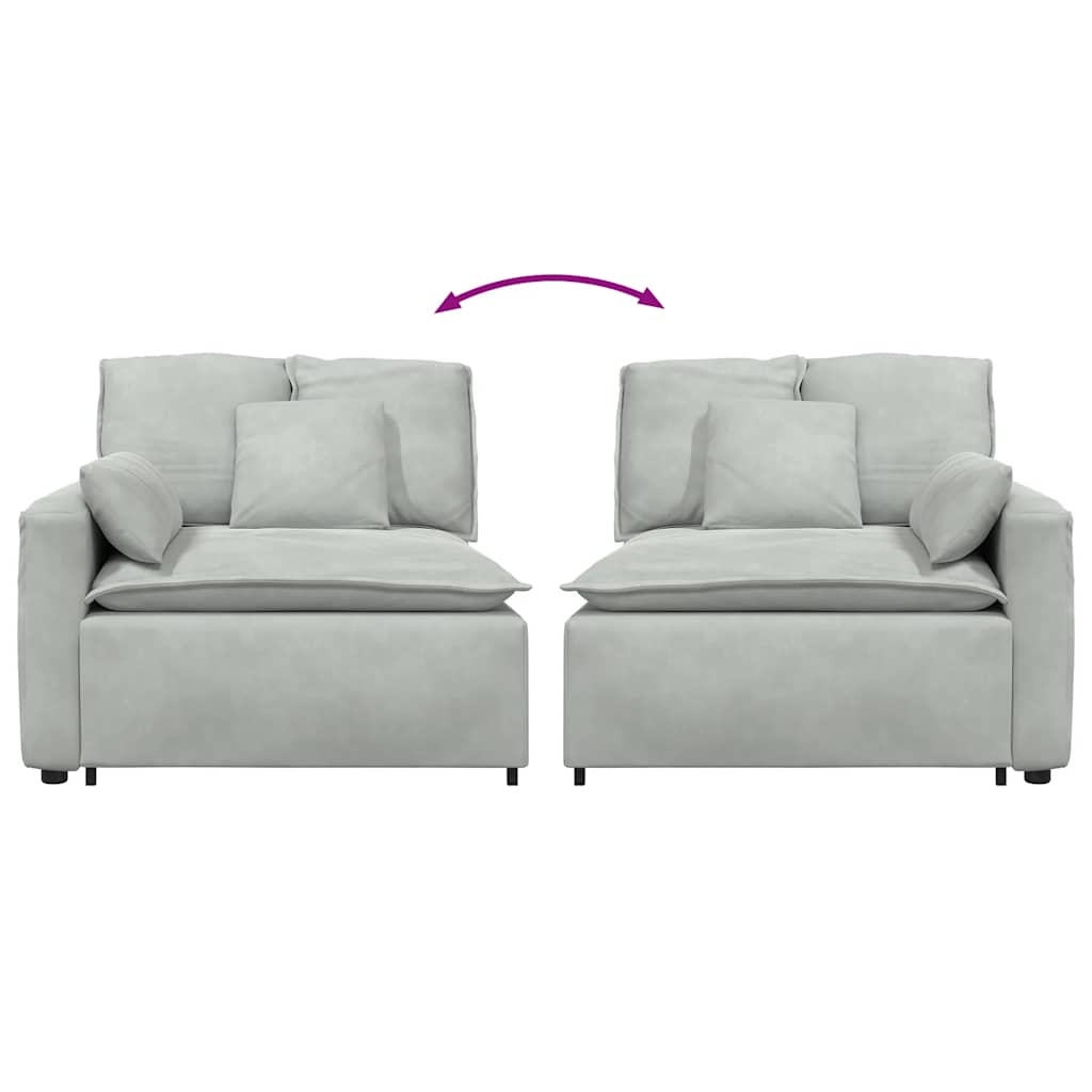 vidaXL Modul modular de capăt pentru cotieră canapea cu perne 100 cm vidaXL Modul modular de capăt pentru cotieră canapea cu perne 100 cm