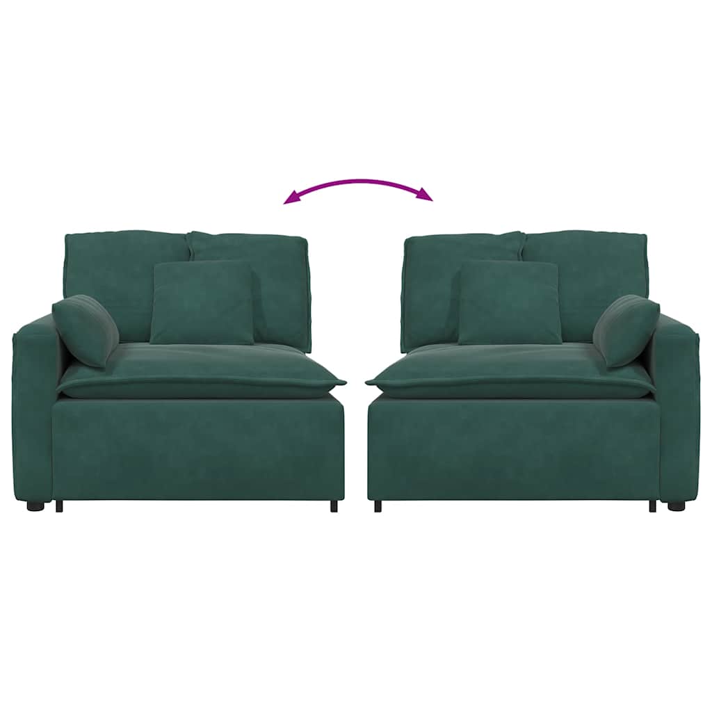 vidaXL Modul modular de capăt pentru cotieră canapea cu perne 100 cm
