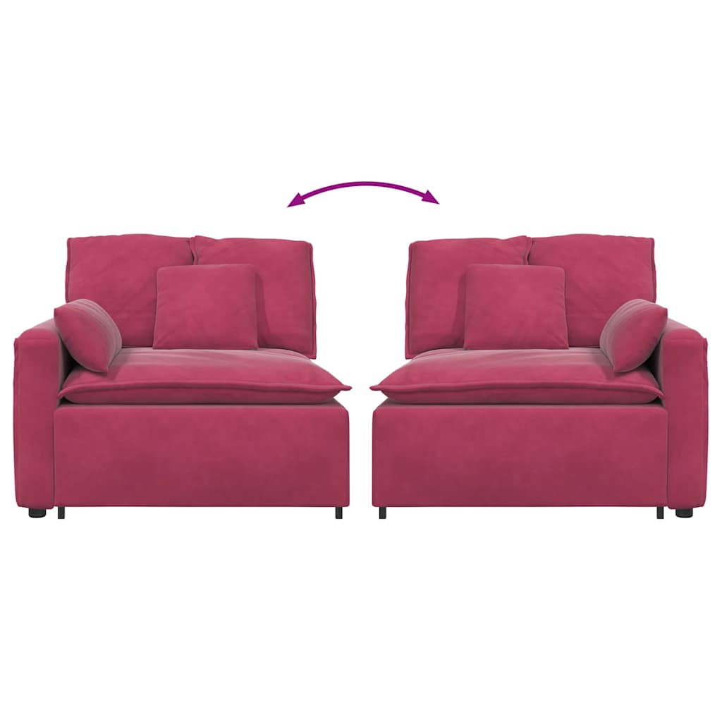 vidaXL Modul modular de capăt pentru cotieră canapea cu perne 100 cm