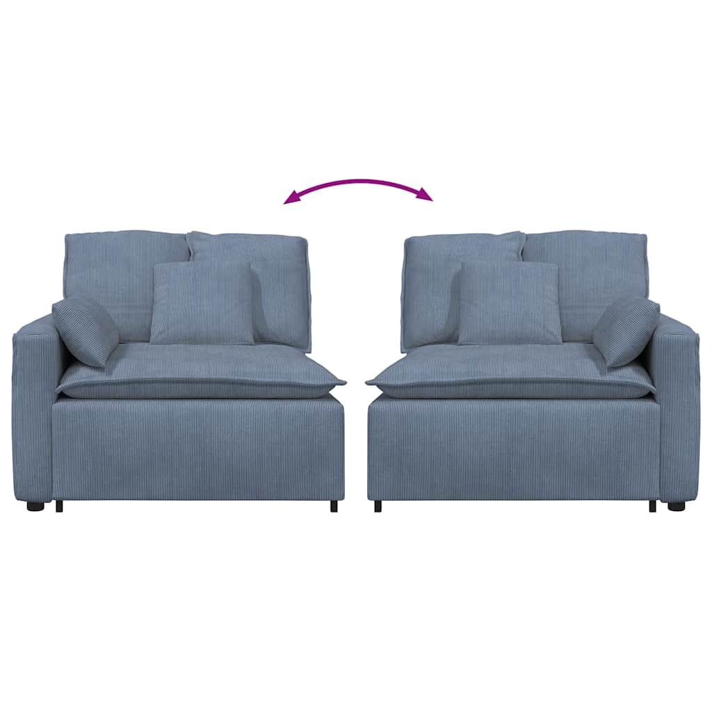 vidaXL Modul modular de capăt pentru cotieră canapea cu perne 100 cm