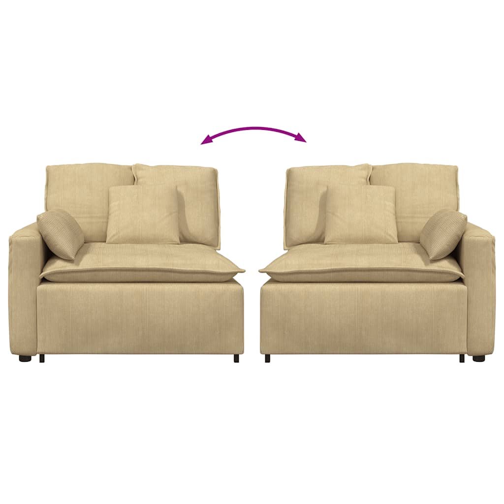 vidaXL Modul modular de capăt pentru cotieră canapea cu perne 100 cm