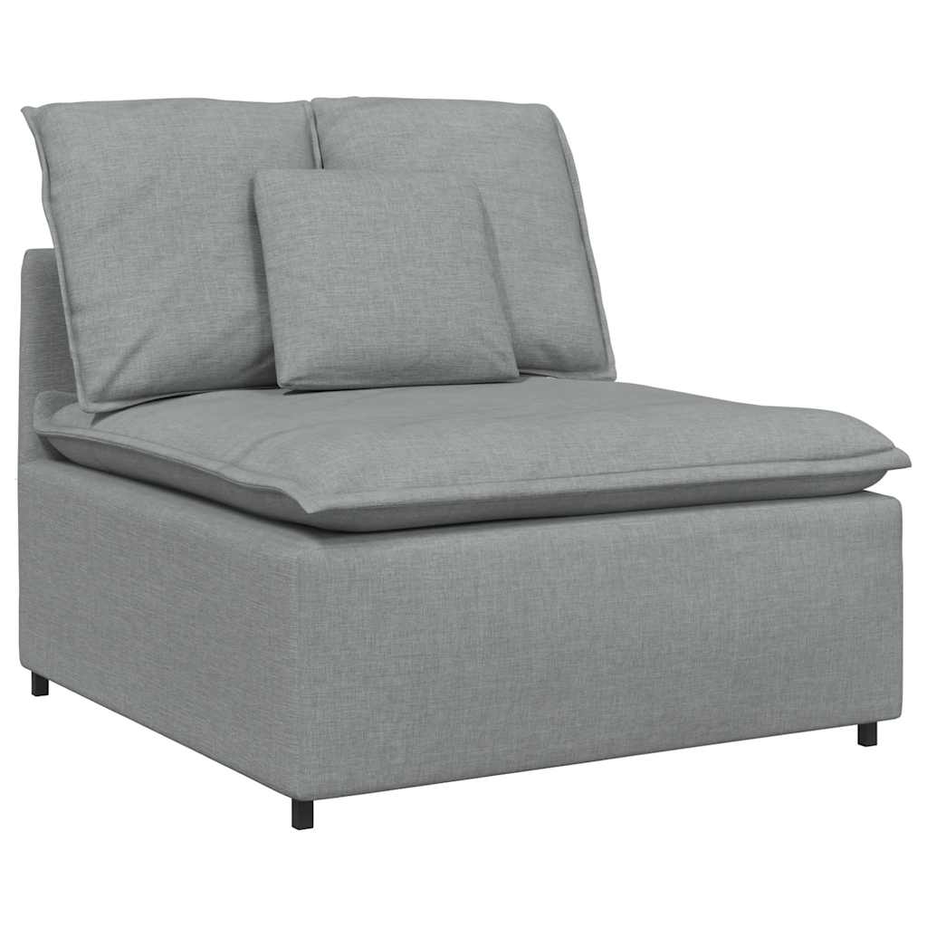 vidaXL Modul central canapea modulară cu perne, gri deschis, 100 cm vidaXL Modul central canapea modulară cu perne, gri deschis, 100 cm