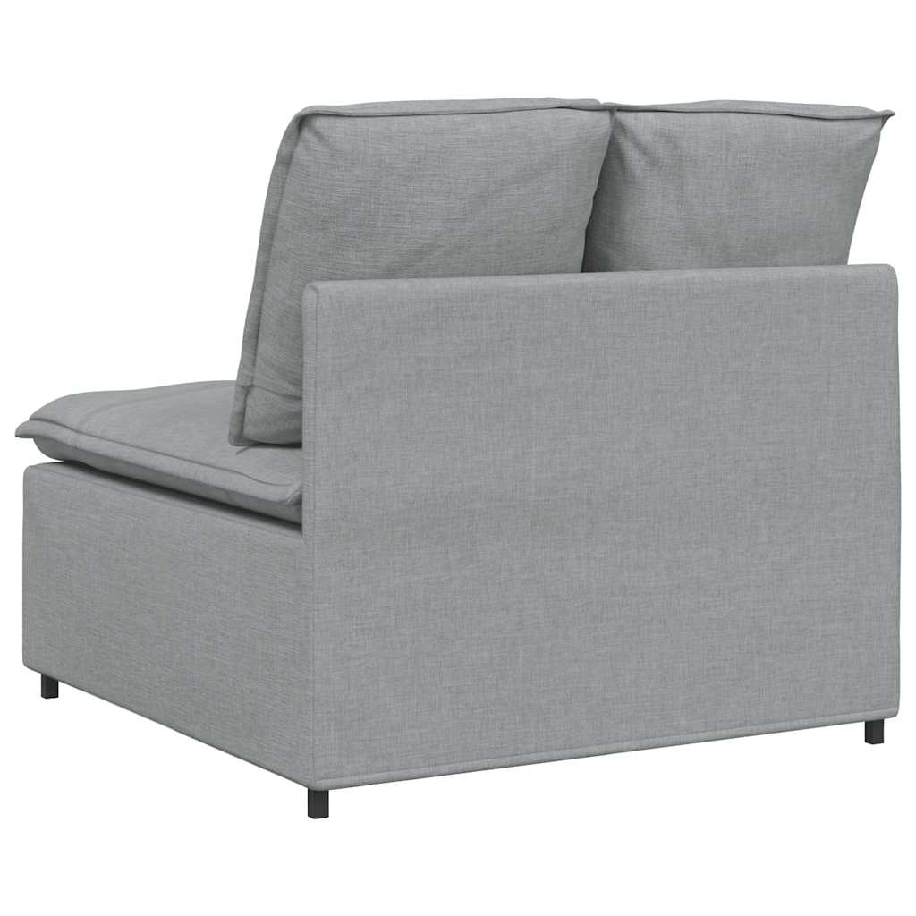 vidaXL Modul central canapea modulară cu perne, gri deschis, 100 cm vidaXL Modul central canapea modulară cu perne, gri deschis, 100 cm
