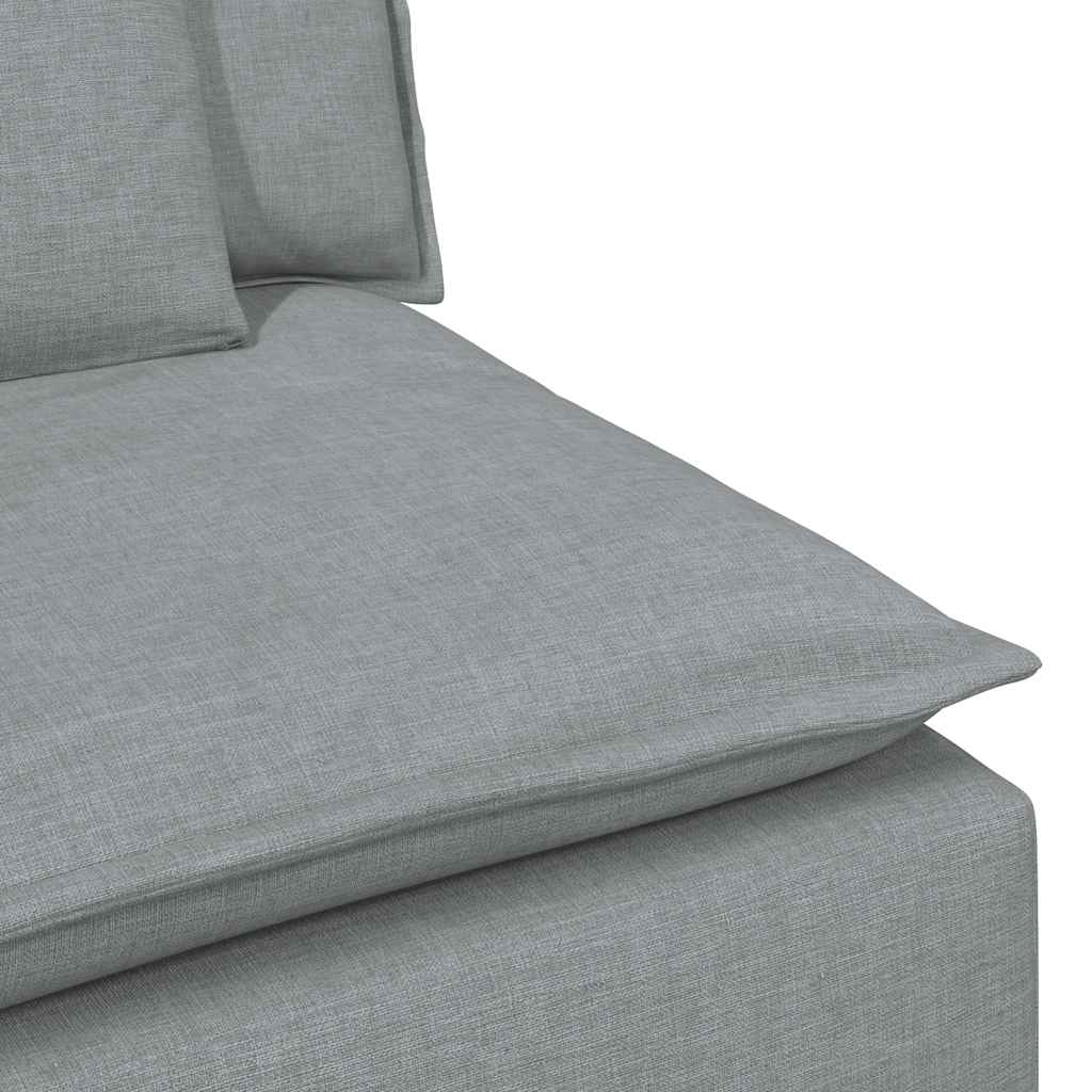vidaXL Modul central canapea modulară cu perne, gri deschis, 100 cm vidaXL Modul central canapea modulară cu perne, gri deschis, 100 cm