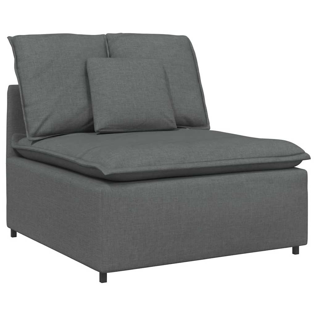 vidaXL Modul central canapea modulară cu perne gri închis 100 cm vidaXL Modul central canapea modulară cu perne gri închis 100 cm