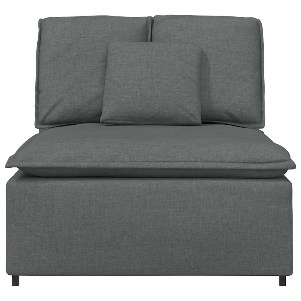vidaXL Modul central canapea modulară cu perne gri închis 100 cm vidaXL Modul central canapea modulară cu perne gri închis 100 cm