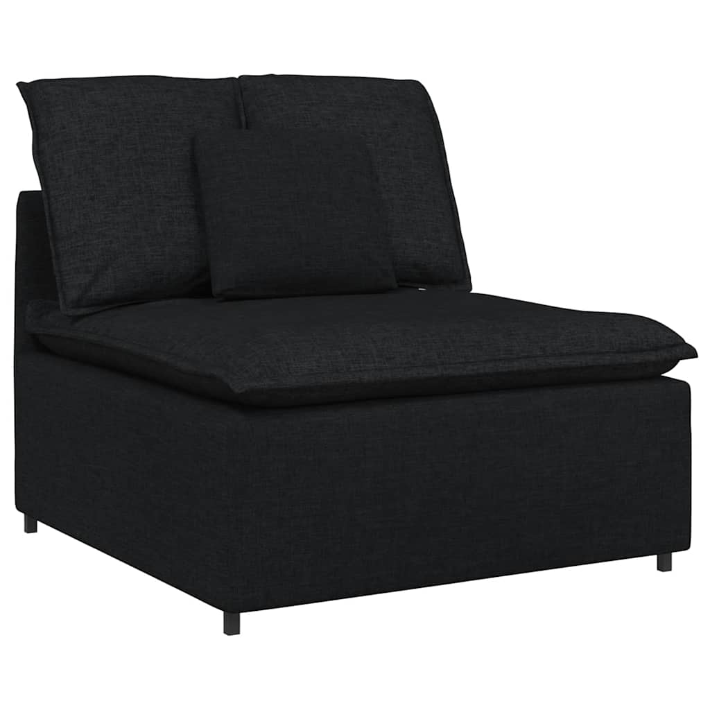 vidaXL Modul central de canapea modulară cu perne, negru, 100 cm vidaXL Modul central de canapea modulară cu perne, negru, 100 cm